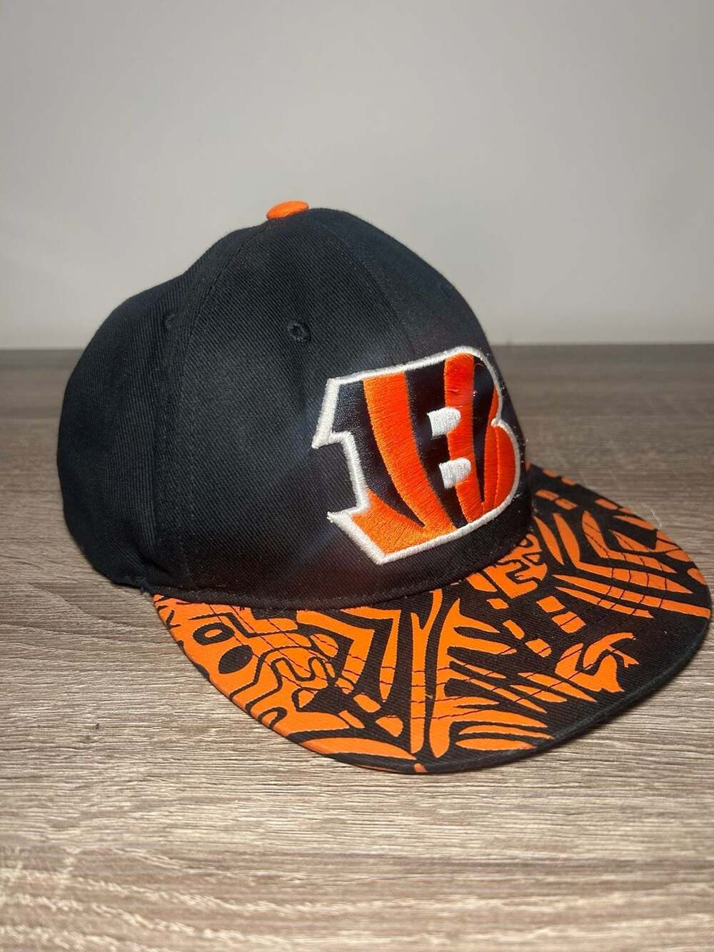 NFL Team Apparel Cincinnati Bengals Snapback Hat One Size Black Orange